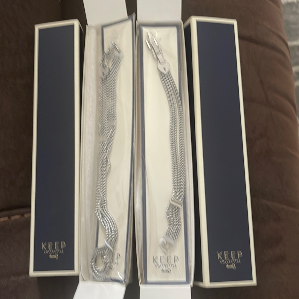 Keep Collective Multi Chain Necklace & Bracelet-Silver